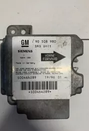 90568980 блок управління airbag (srs) Opel Vectra B 1998