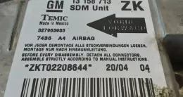 ZKT02208644 блок управління airbag (srs) Opel Meriva A 2005