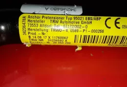 39050200 пряжка переднього ременя безпеки Opel Meriva B 2011