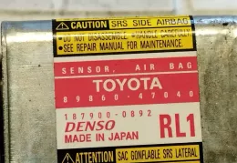 1879000892 датчик удара подушки безопасности Toyota Prius (XW20) 2007