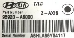 A6HLA66Y54117 датчик удару подушки безпеки KIA Ceed 2013