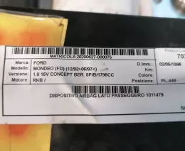 1011479 подушка безопасности пассажира Ford Mondeo MK I 1992