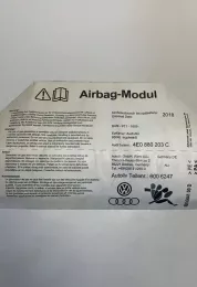 002NMD04EDZ7 подушка безопасности пассажира Audi A8 S8 D3 4E 2003