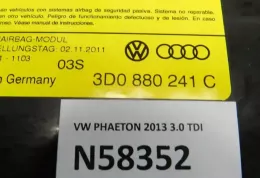 N58352 подушка безопасности пассажира Volkswagen Phaeton 2013