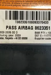 609263500D подушка безпеки пасажира Volvo C30 2009