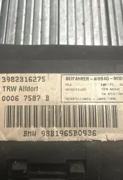 98B1165B0936 подушка безпеки пасажира BMW 5 E39 1997