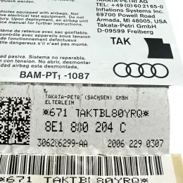 20062290307 подушка безопасности пассажира Audi A4 S4 B7 8E 8H 2006