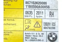 11B0590A0085S подушка безопасности сиденья BMW 3 E90 E91 2011