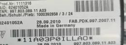 99780308911 подушка безопасности Airbag на руле Porsche Cayman 987