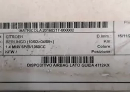4112KX подушки безпеки Airbag на кермі Citroen Berlingo