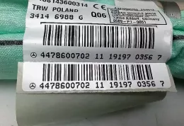 4478600702 штора подушок безпеки Mercedes-Benz V Class W447 2014