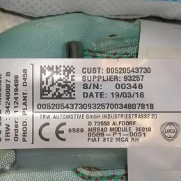 52009374 штора подушек безопасности Fiat 500 2007