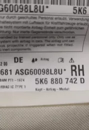 ASG60098L8U штора подушок безпеки Volkswagen Golf VI 2012