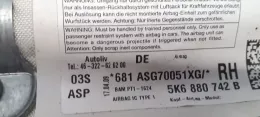 681ASG70051XG штора подушок безпеки Volkswagen Golf VI 2011