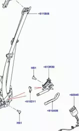LR043031 передний ремень безопасности Land Rover Range Rover Sport L320 2013
