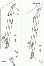 LR026441 передний ремень безопасности Land Rover Range Rover Evoque L538 2015