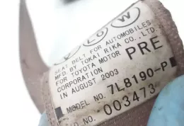 003473 передній ремінь безпеки Toyota Corolla Verso E121 2004