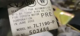 503486 передній ремінь безпеки Toyota Corolla Verso E121 2003