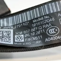 3C0857807Q3C0857704F ремінь безпеки заднього центрального сидіння Volkswagen PASSAT B6 2006