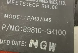 89810G4100 ремінь безпеки заднього сидіння Hyundai i30 2019