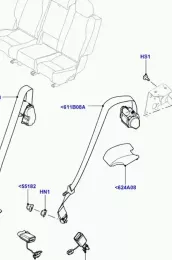 LR047695 ремень безопасности заднего сиденья Land Rover Range Rover Sport L320 2013