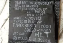898101Y000 ремінь безпеки заднього сидіння KIA Picanto 2012