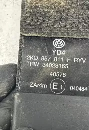 2K0857811F ремінь безпеки заднього сидіння Volkswagen Caddy 2007