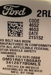 AM51R611B68AD ремінь безпеки заднього сидіння Ford Explorer VI 2019