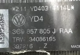 3C9857805RAA ремень безопасности заднего сиденья Volkswagen PASSAT B7 2012