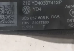 YD40307412P ремень безопасности заднего сиденья Volkswagen PASSAT B7 2014