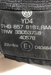 7H0857816L ремінь безпеки заднього сидіння Volkswagen Transporter - Caravelle T5 2004
