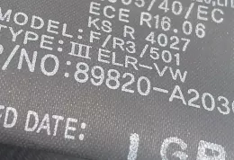 89820A2030WK ремень безопасности заднего сиденья KIA Pro Cee'd II 2014
