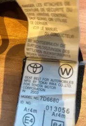 013056 ремінь безпеки заднього сидіння Toyota Corolla Verso AR10 2004