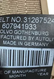 31267524 ремінь безпеки заднього сидіння Volvo XC90 2009