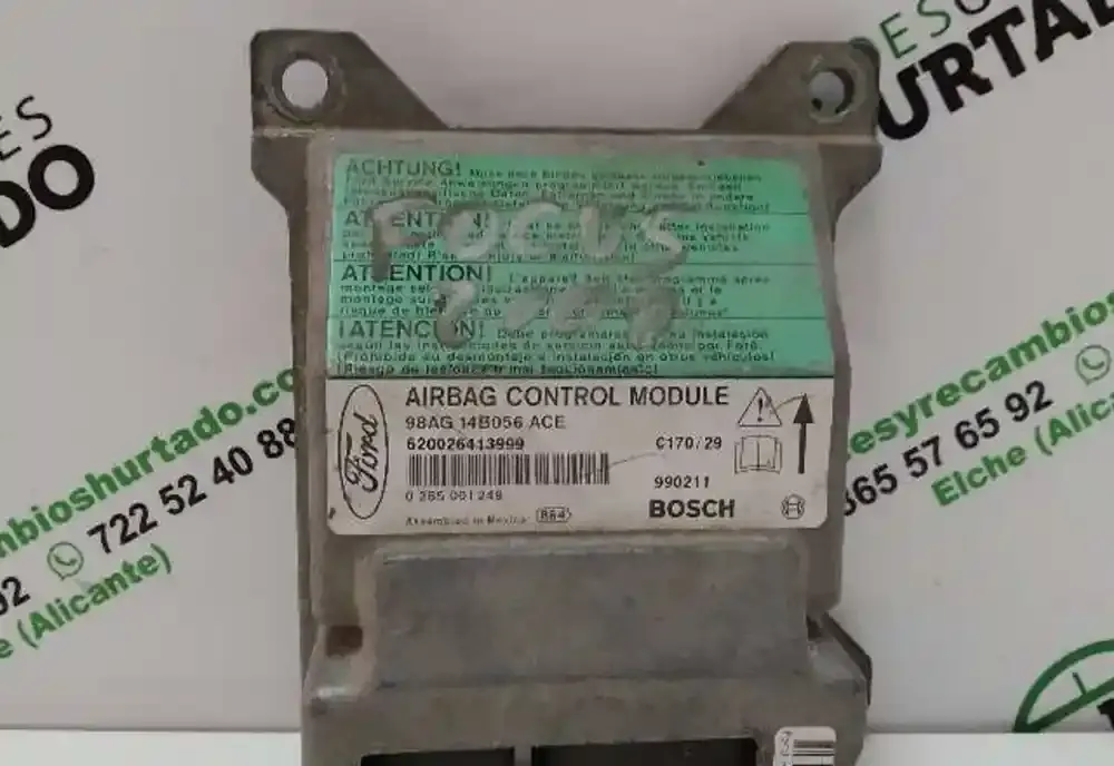 620026413999 блок управління airbag (srs) Ford Focus 1998