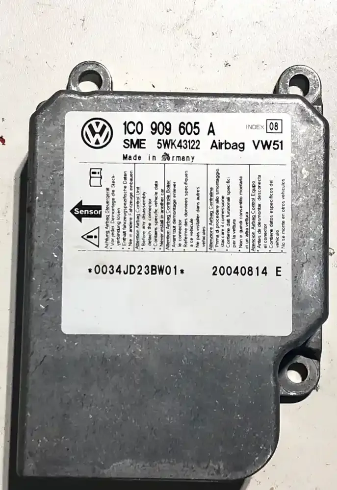 0034JD23BW01 блок управління airbag (srs) Volkswagen Transporter - Caravelle T5 2004