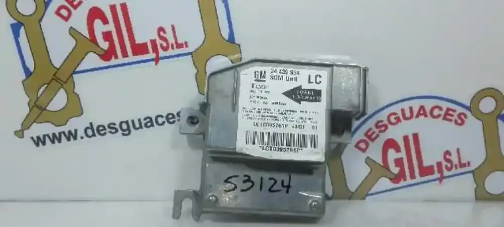 53124 блок управління airbag (srs) Opel Corsa C 2003