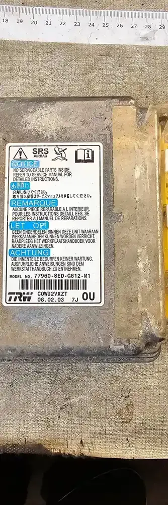 C0WU2VXZT блок управління airbag (srs) Honda Accord 2005