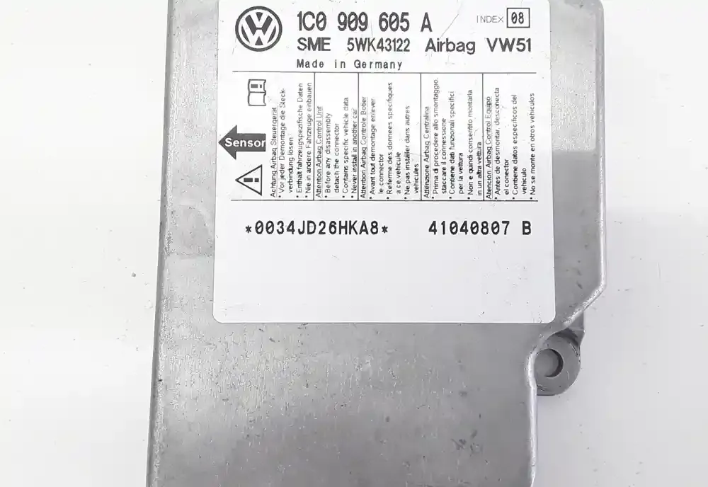 41040807B блок управління airbag (srs) Volkswagen Transporter - Caravelle T5 2005