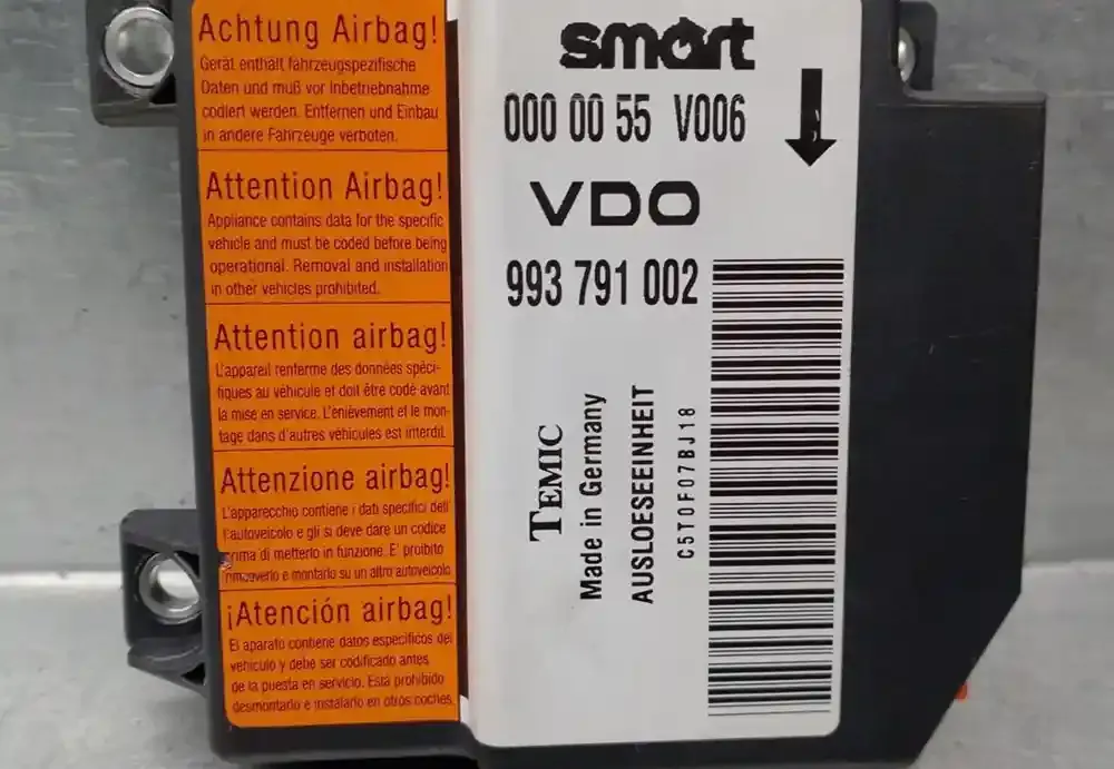 00000055V008 блок управління airbag (srs) Smart ForTwo I 2000