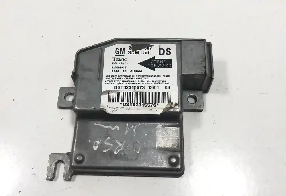 DST0231557S блок управління airbag (srs) Opel Corsa C 2002