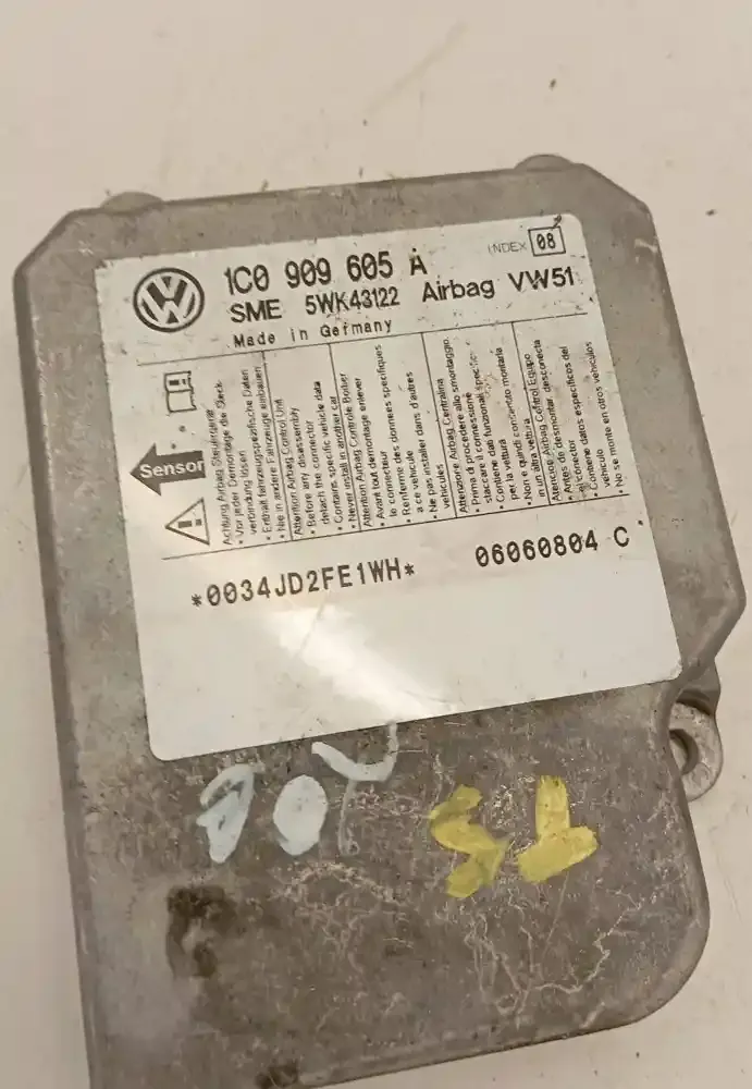 0034JD2FE1WH блок управління airbag (srs) Volkswagen Transporter - Caravelle T5 2008