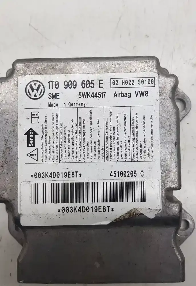 02H022S0100 блок управління airbag (srs) Volkswagen Transporter - Caravelle T5 2006