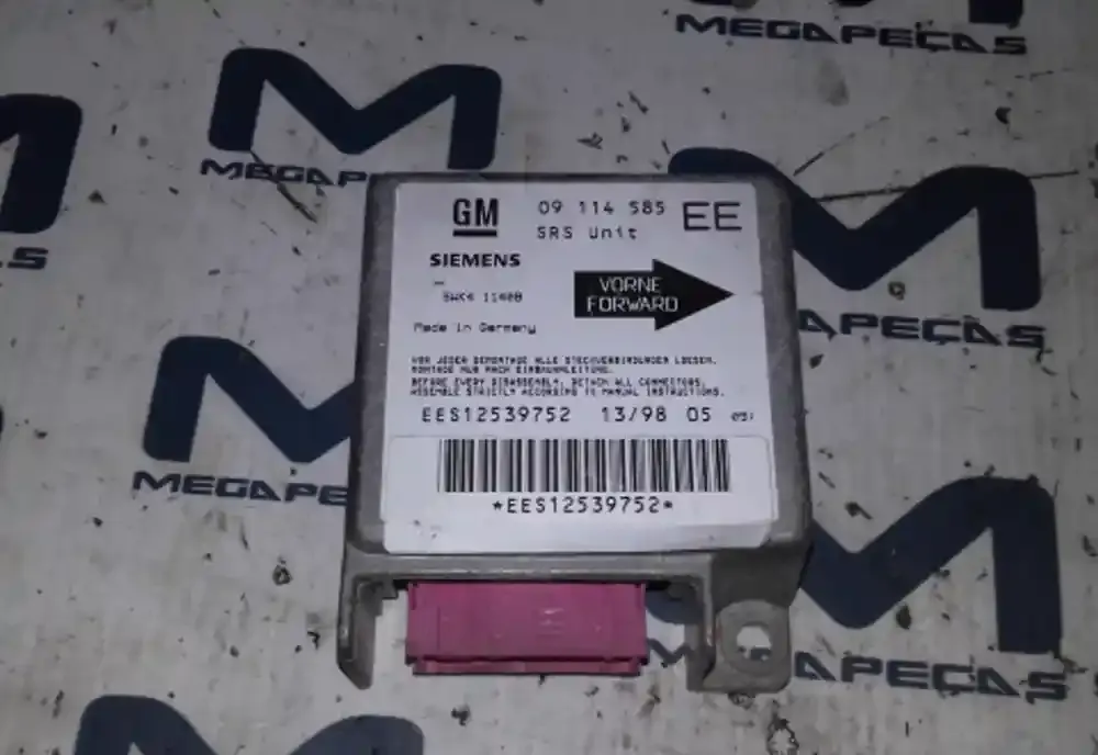 9114585 блок управління airbag (srs) Opel Corsa B