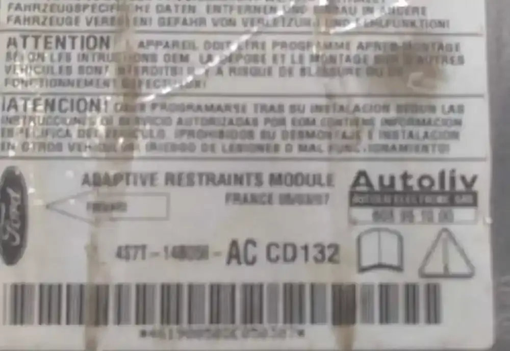 4ST14B056AC блок управления AirBag (SRS) Ford Mondeo Mk III 2000