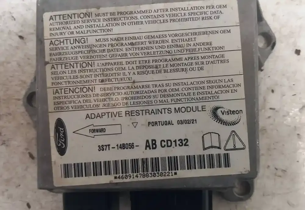 3S7T14B056 блок управления AirBag (SRS) Ford Mondeo Mk III 2003