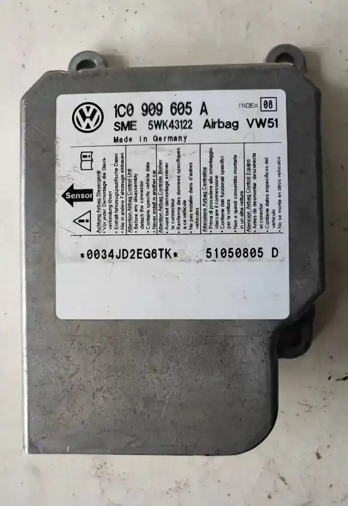 51050805D блок управління airbag (srs) Volkswagen Transporter - Caravelle T5 2006