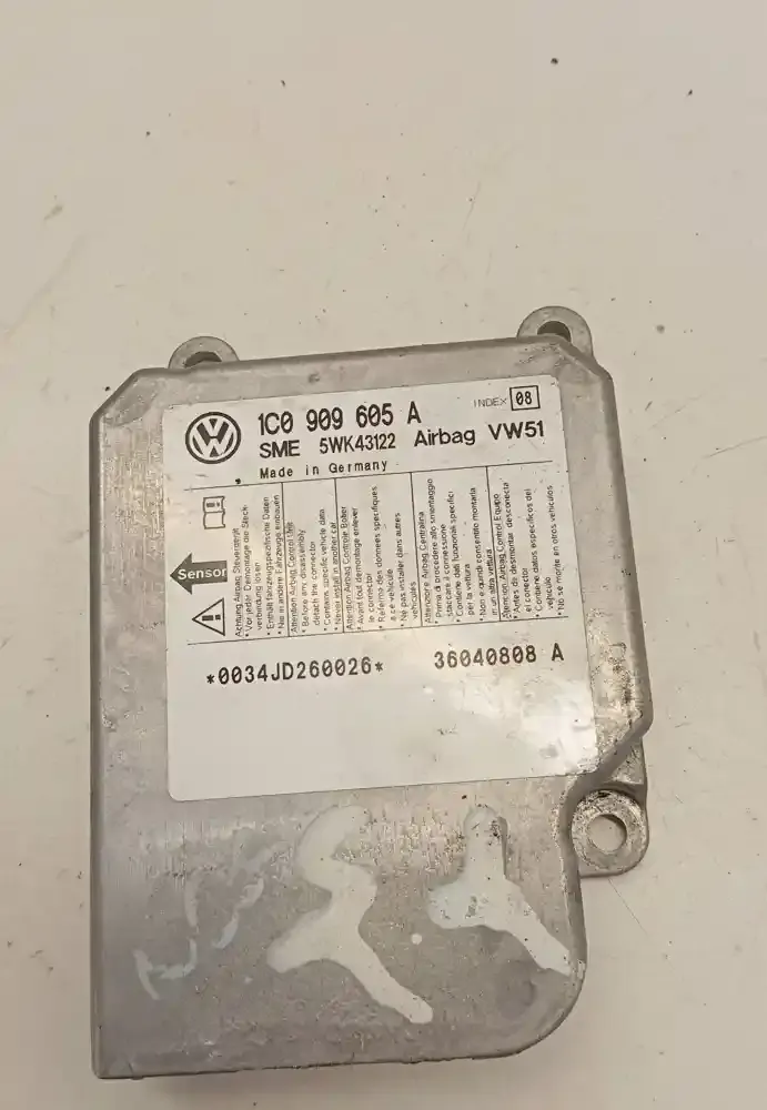 36040808A блок управления AirBag (SRS) Volkswagen Transporter - Caravelle T5 2008