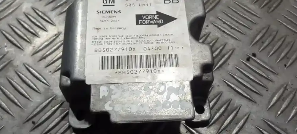 09229038BB5WK42924 блок управления AirBag (SRS) Opel Corsa B 2000