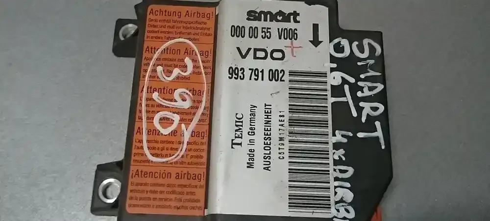 993791002 блок управления AirBag (SRS) Smart ForTwo I 2000